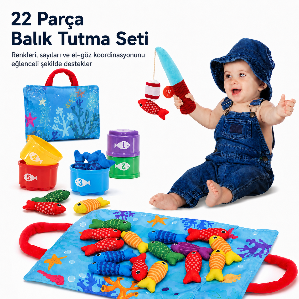 Nuvella Eğitici Balık Yakalama Seti