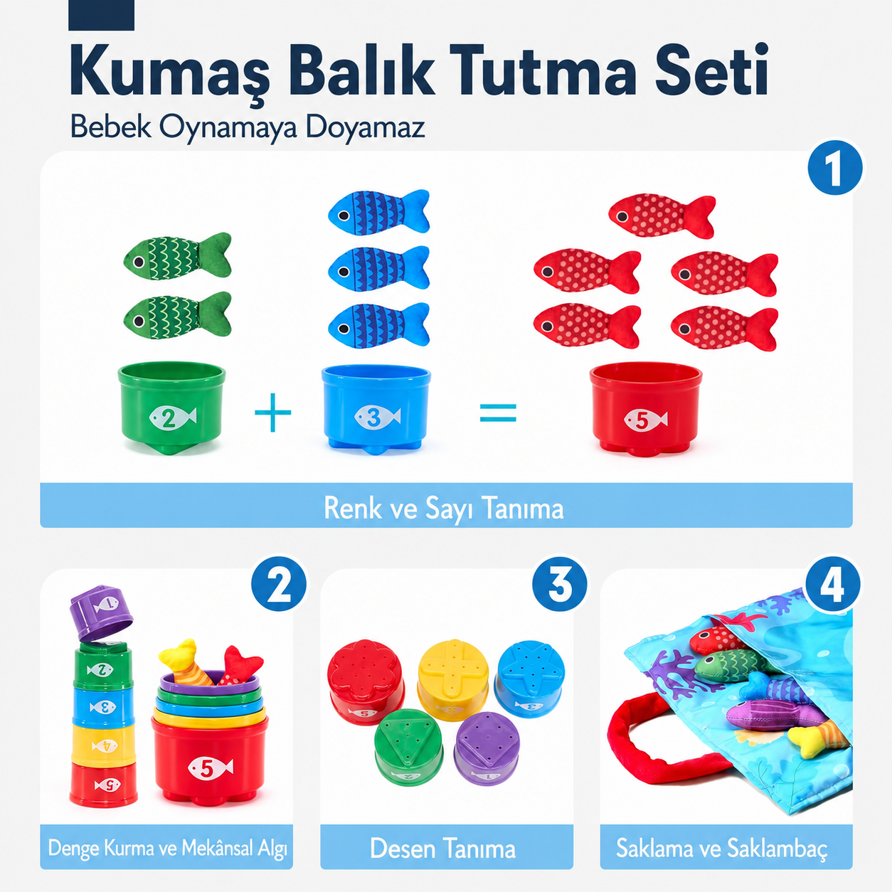 Nuvella Eğitici Balık Yakalama Seti