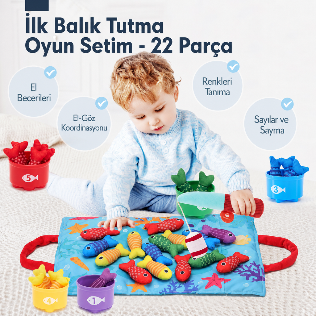 Nuvella Eğitici Balık Yakalama Seti